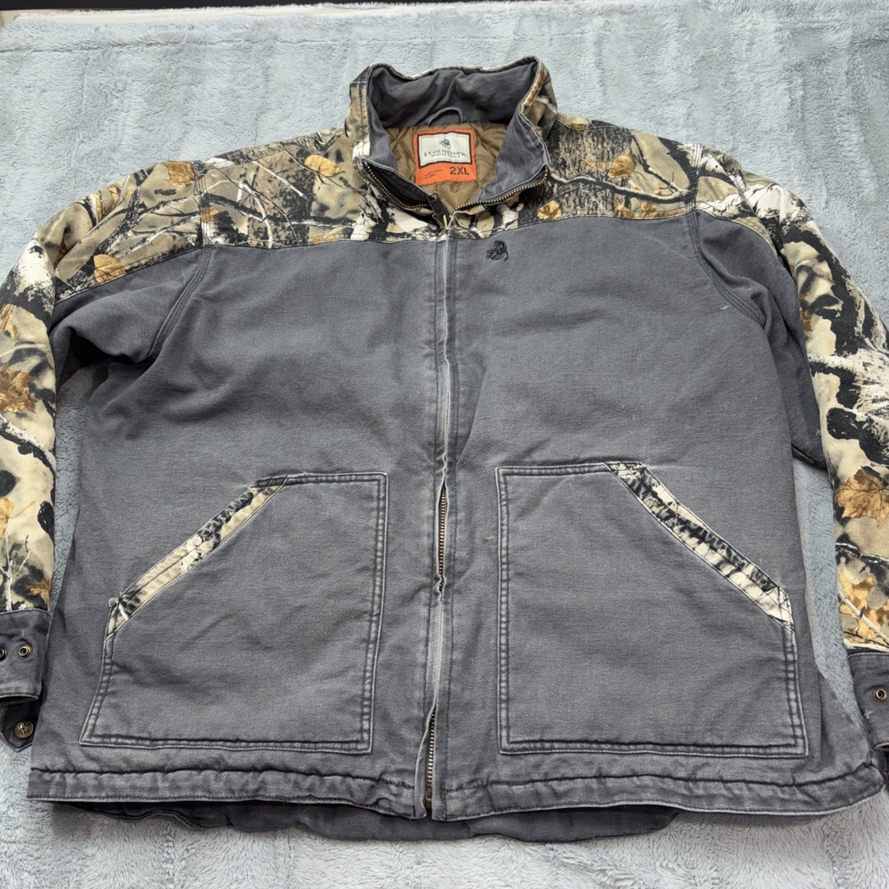 LEGENDARY Whitetails Mens Quilted Lined Canvas Big Game Camo Hunting Jacket 2X